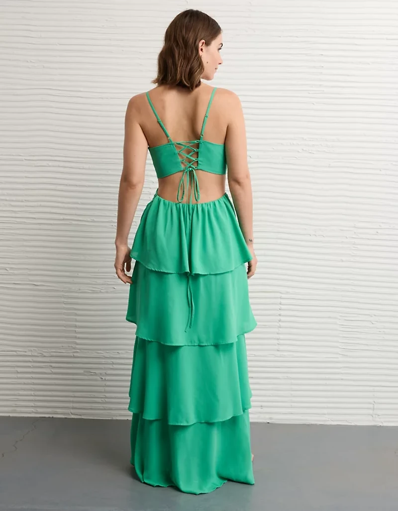 AE Babydoll Tiered Maxi Dress