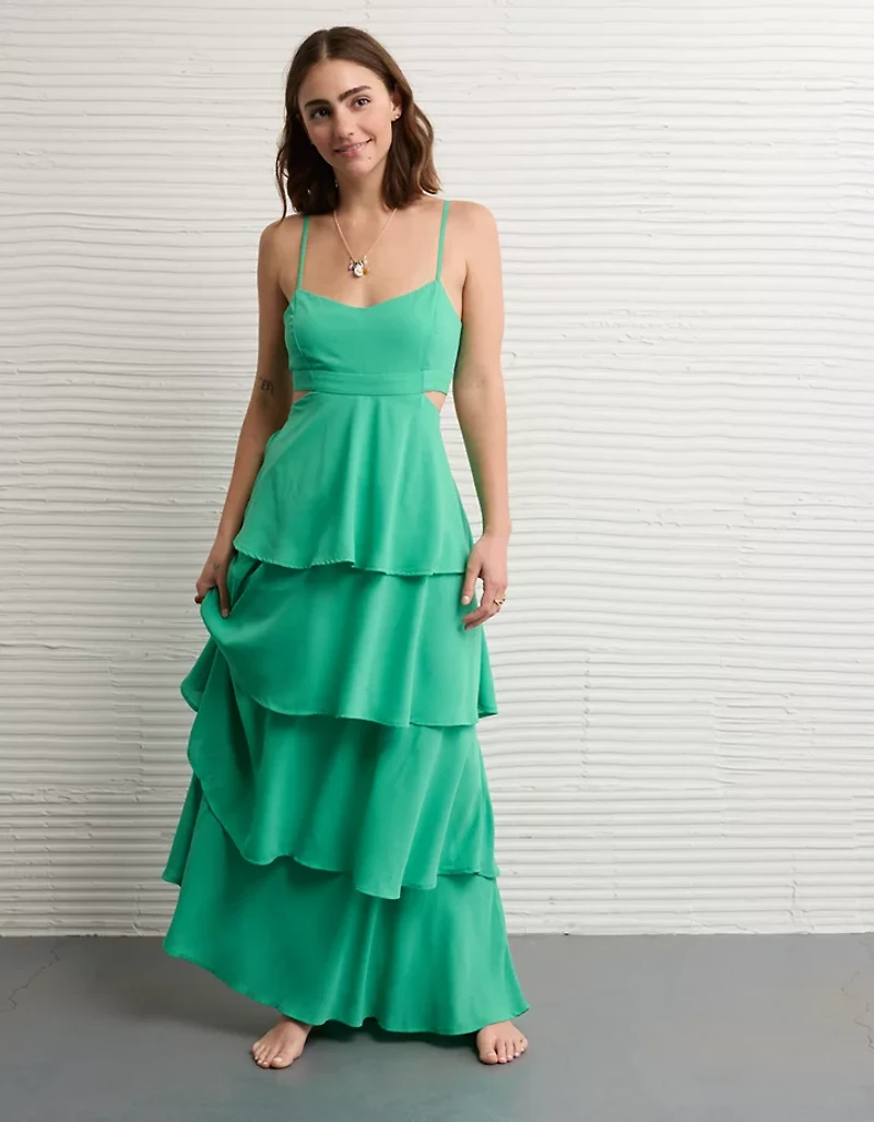AE Babydoll Tiered Maxi Dress