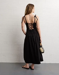 AE Sweetheart Tie-Strap Midi Dress