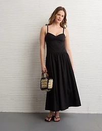 AE Sweetheart Tie-Strap Midi Dress