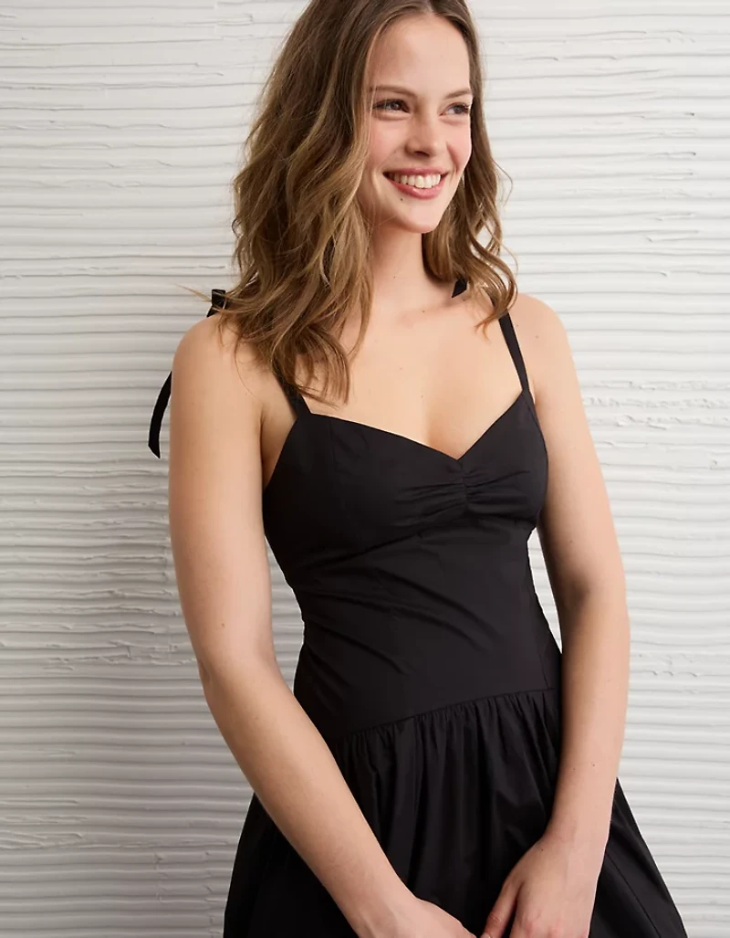 AE Sweetheart Tie-Strap Midi Dress