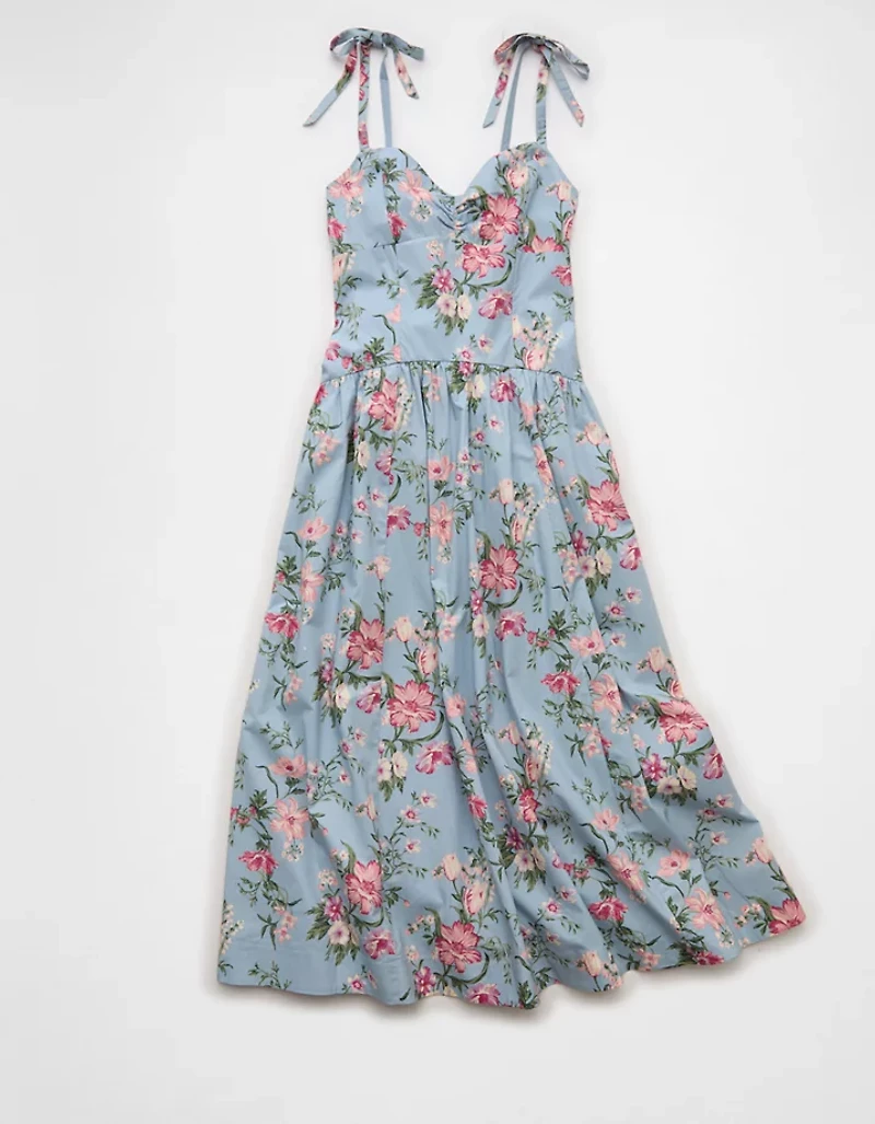 AE Sweetheart Tie-Strap Midi Dress