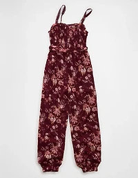AE Printed Tie-Waist Harem Jumpsuit