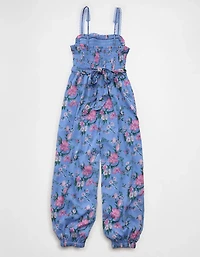 AE Printed Tie-Waist Harem Jumpsuit