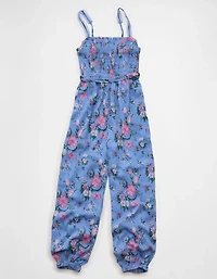 AE Printed Tie-Waist Harem Jumpsuit