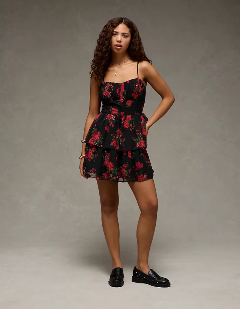 Minirobe nouée au dos ruchée AE