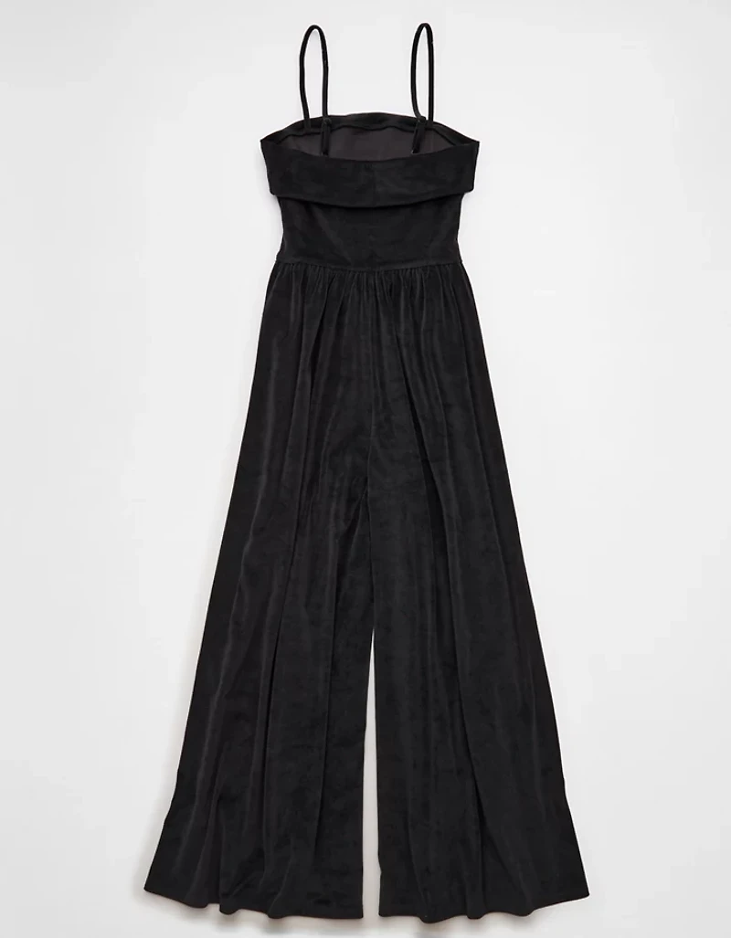 Combinaison-pantalon repliable en velours AE