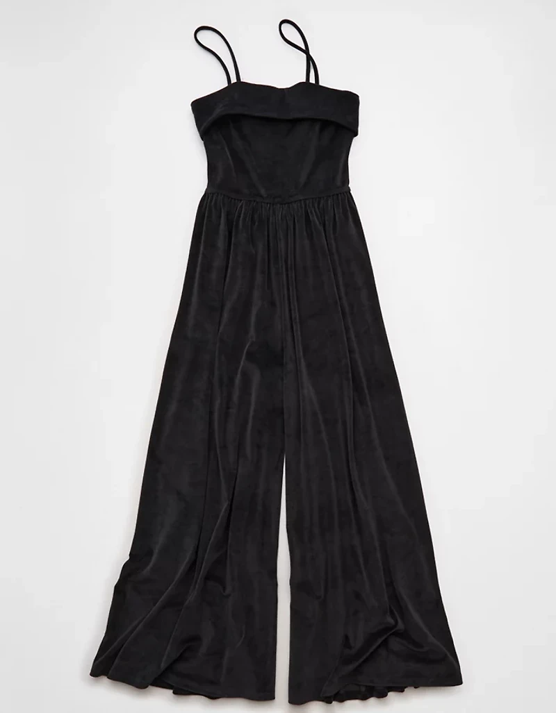 Combinaison-pantalon repliable en velours AE