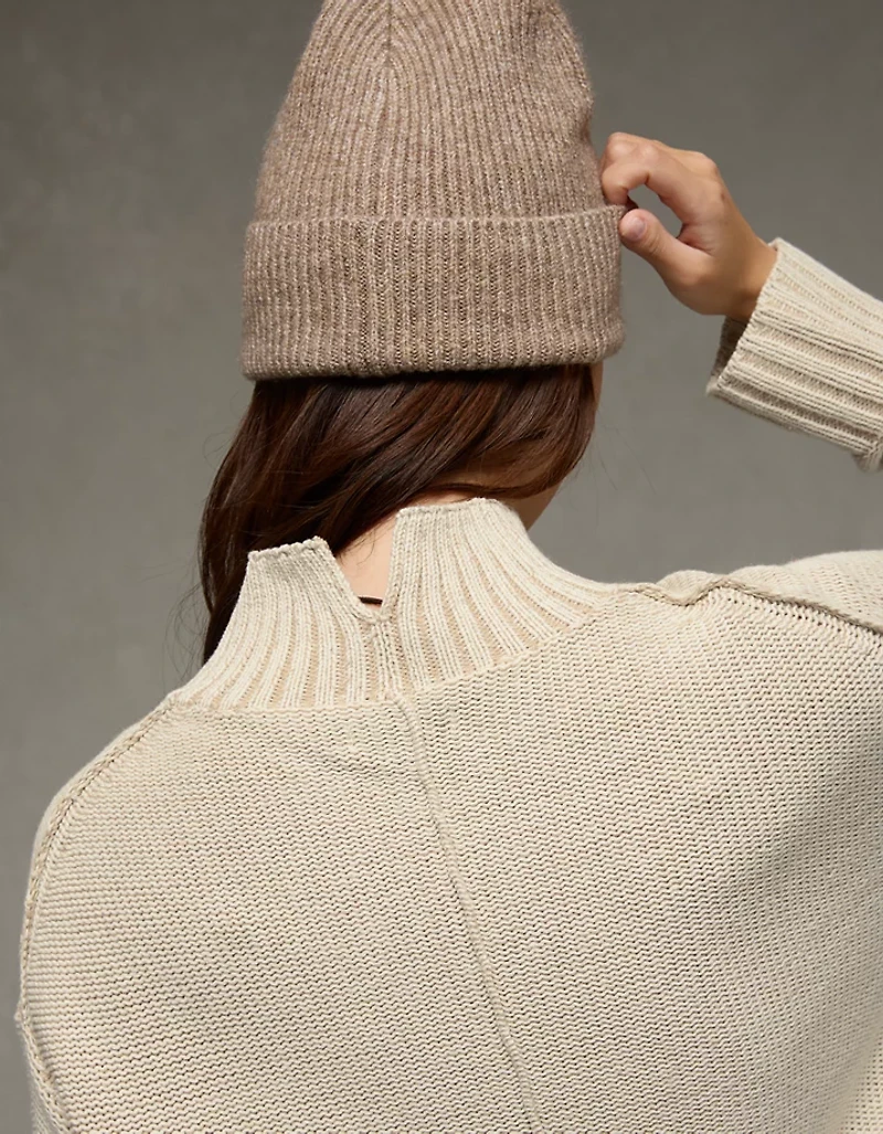 AE Oversized Turtleneck Sweater Mini Dress