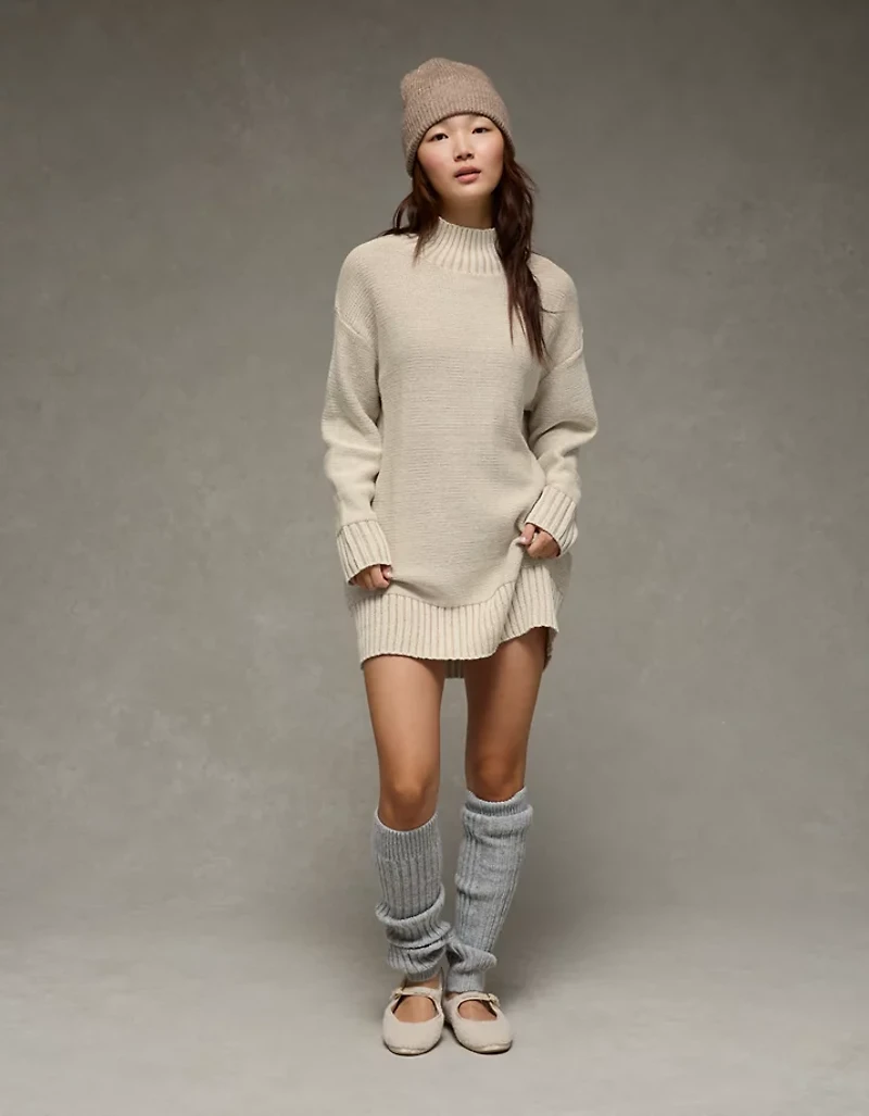 Minirobe chandail surdimensionnée à col roulé AE