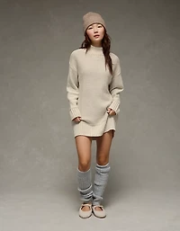 Minirobe chandail surdimensionnée à col roulé AE