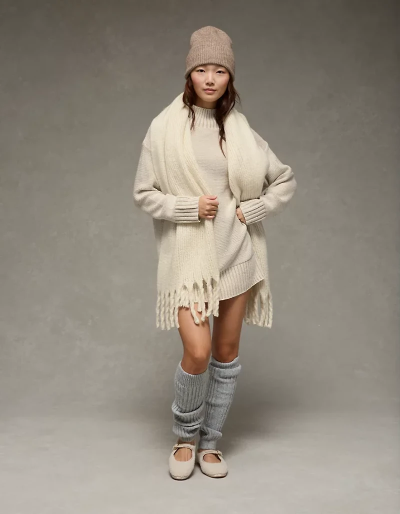 Minirobe chandail surdimensionnée à col roulé AE