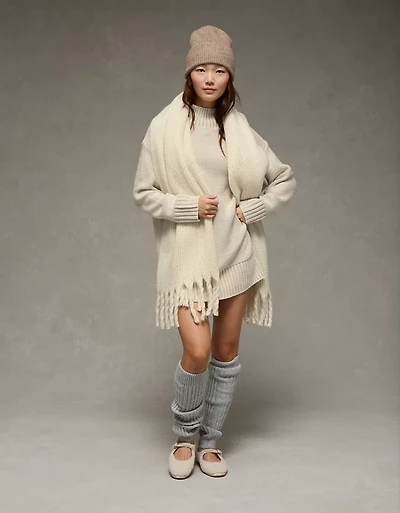 Minirobe chandail surdimensionnée à col roulé AE