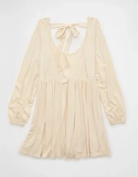 AE Sunchaser Knit Long-Sleeve Scoop Neck Mini Dress