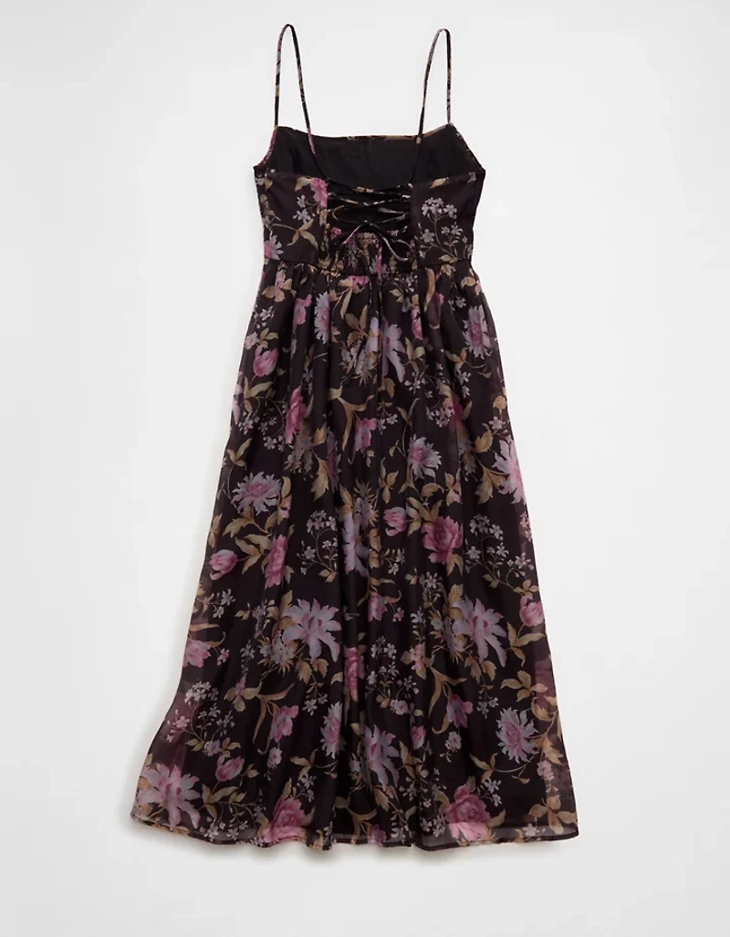 AE Ruched Bust Corset Midi Dress