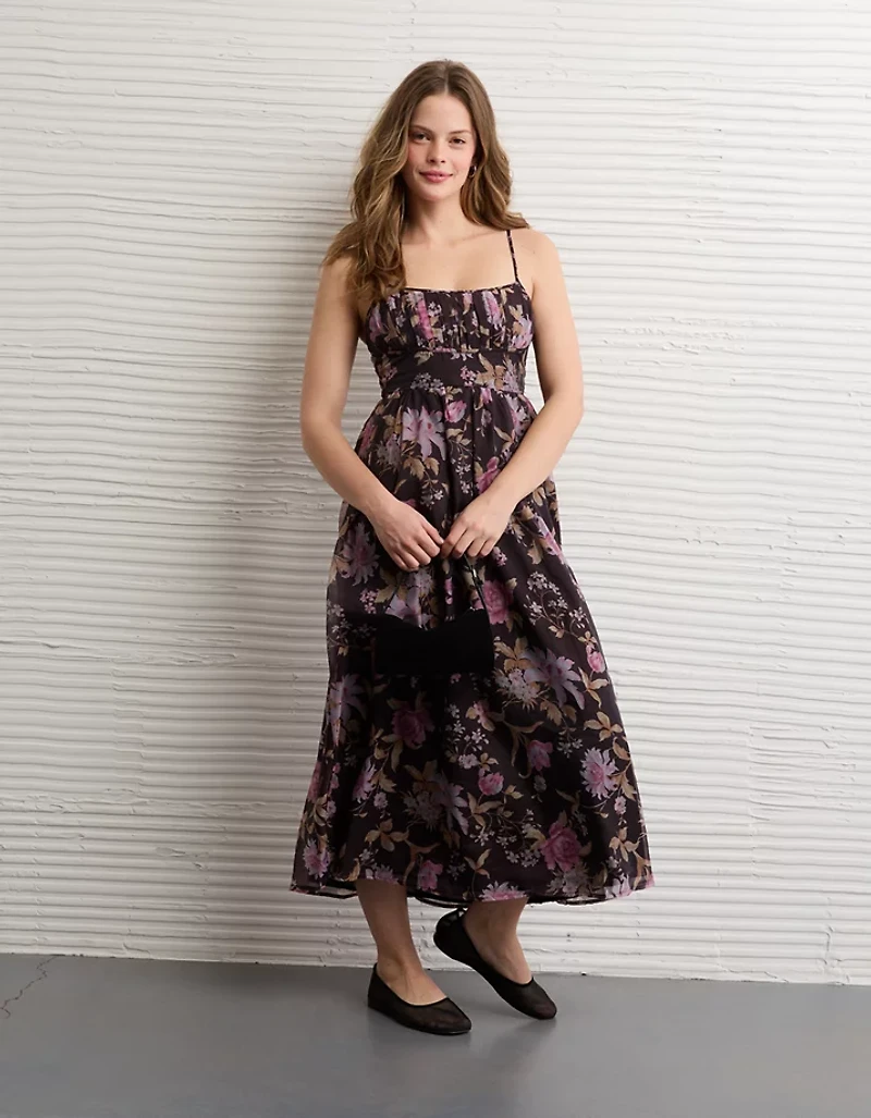 AE Ruched Bust Corset Midi Dress