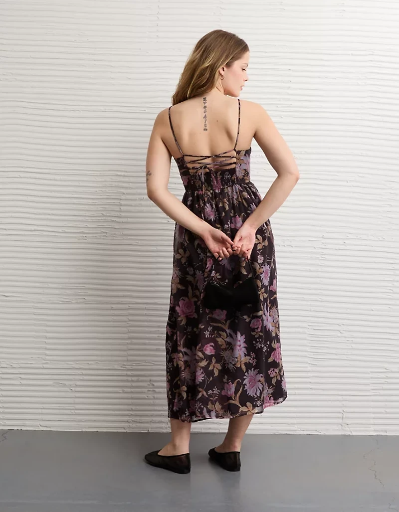 AE Ruched Bust Corset Midi Dress