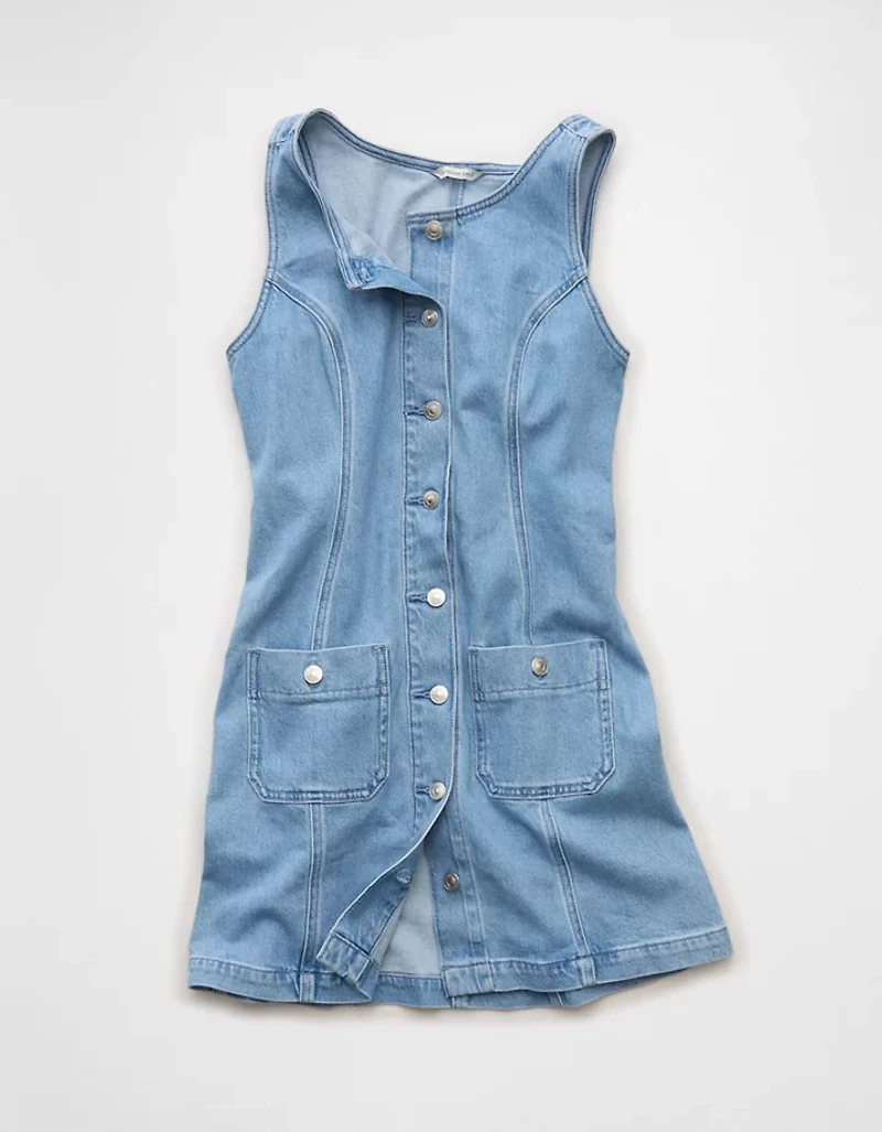 AE Denim Pinafore Mini Dress
