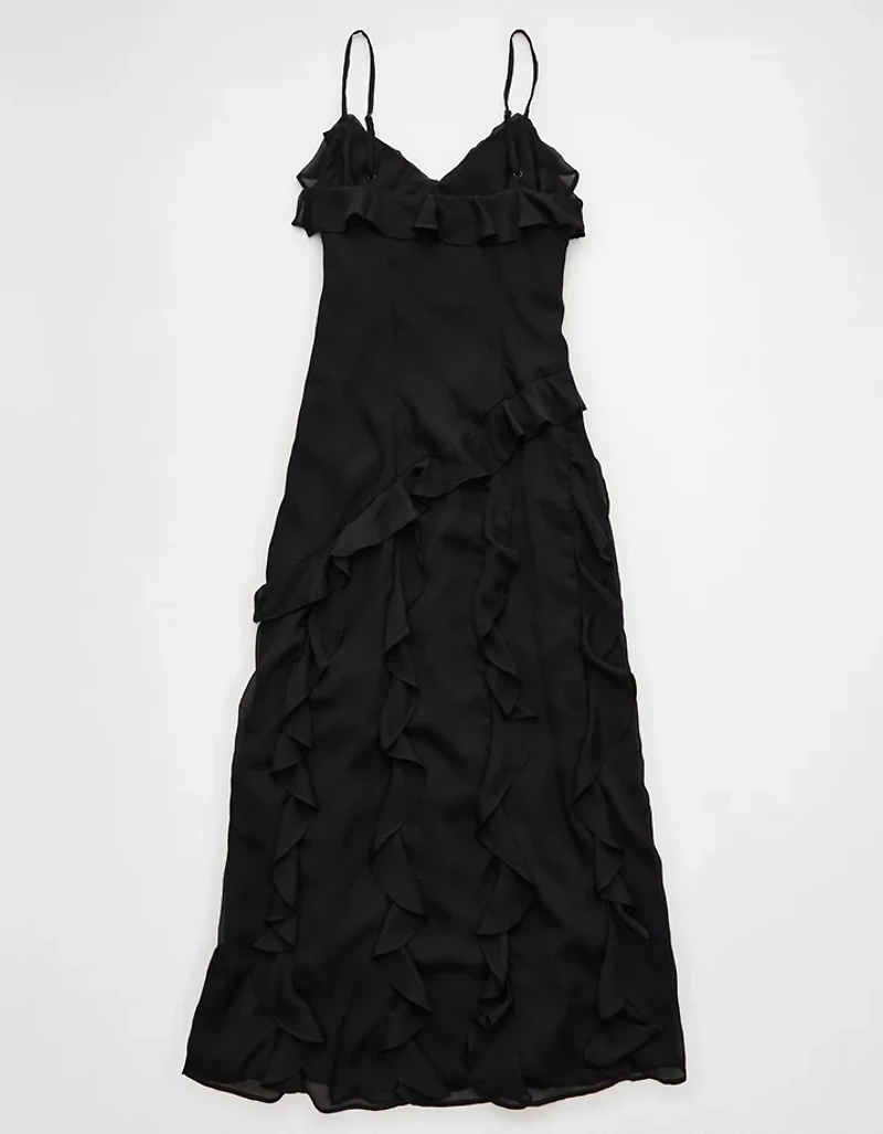 AE Asymmetrical Ruffle Maxi Dress