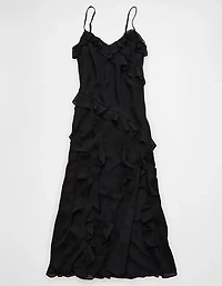 AE Asymmetrical Ruffle Maxi Dress