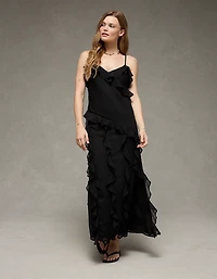 AE Asymmetrical Ruffle Maxi Dress