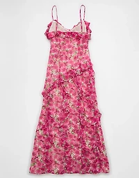 AE Asymmetrical Ruffle Maxi Dress