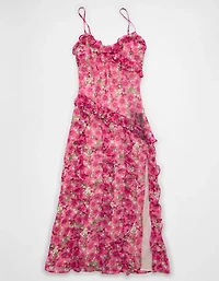 AE Asymmetrical Ruffle Maxi Dress