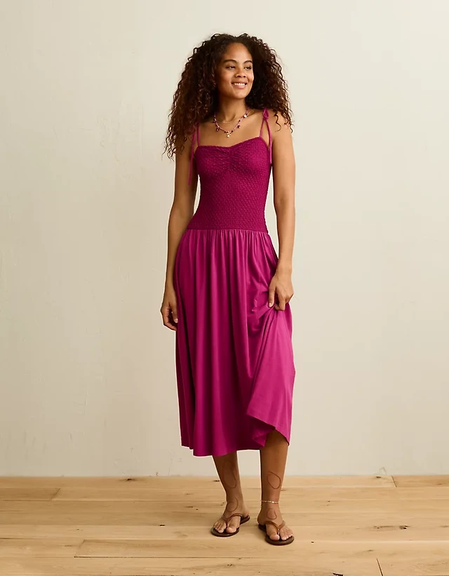 tie-strap corset midi dress House OF CB Leia Corseted Cotton Midi Dress