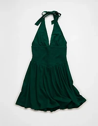 AE Sunchaser Smocked Halter Mini Dress