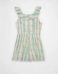 AE Flutter-Sleeve Tie-Front Romper