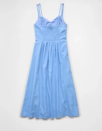 AE Hanky Hem Tie-Strap Midi Dress