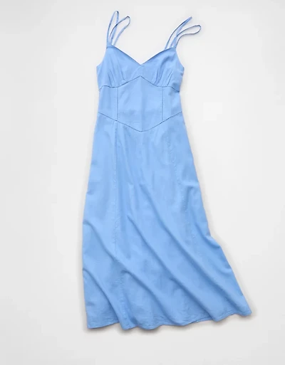 AE Hanky Hem Tie-Strap Midi Dress