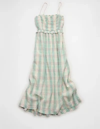 AE Smocked Strapless Midi Dress