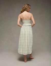 AE Smocked Strapless Midi Dress