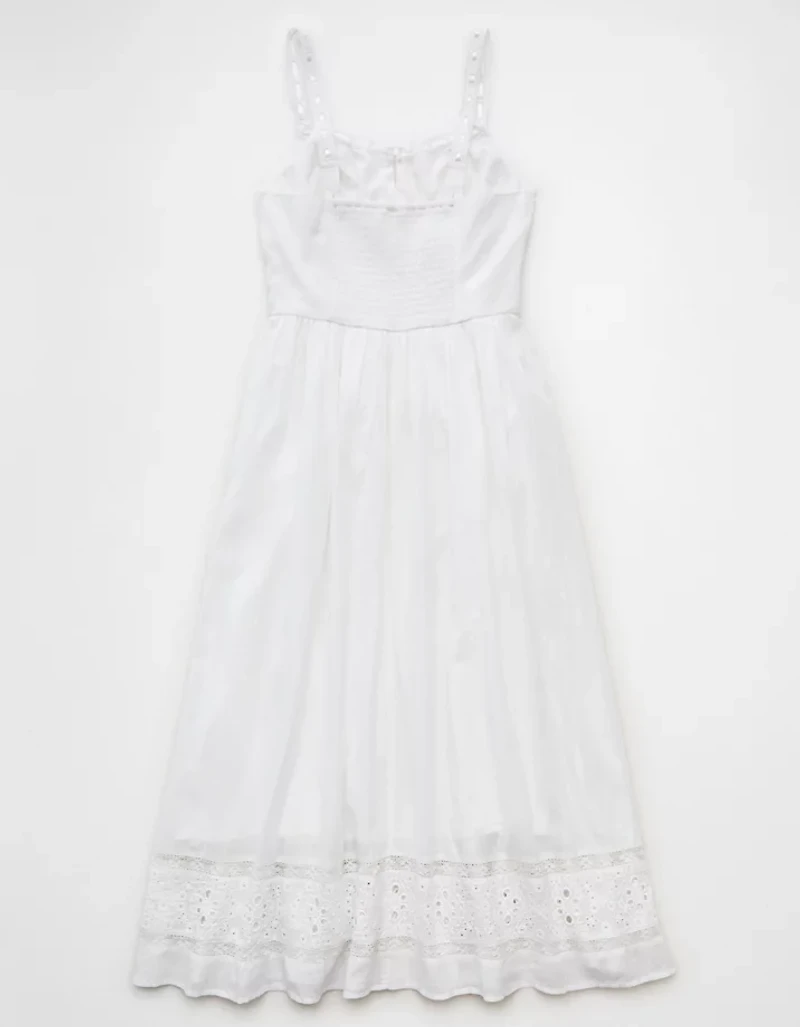 AE Catie Corset Embroidered Midi Dress