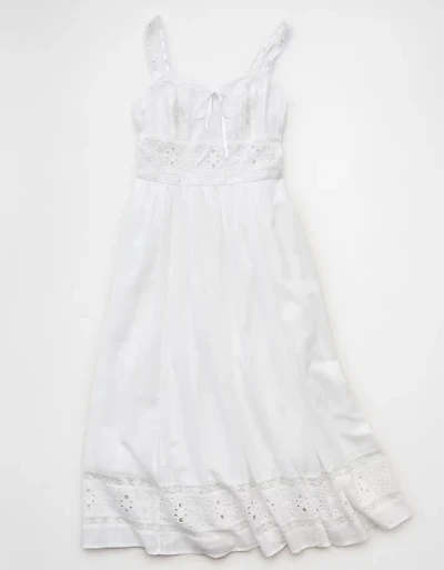 AE Catie Corset Embroidered Midi Dress