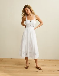 AE Catie Corset Embroidered Midi Dress