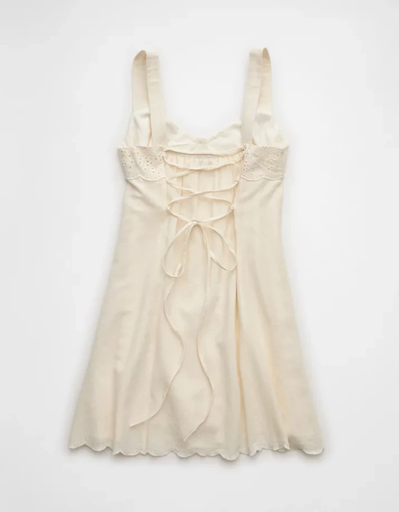 AE Button-Front Mini Dress