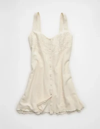 AE Button-Front Mini Dress