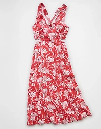 AE V-Neck Cut-Out Midi Dress