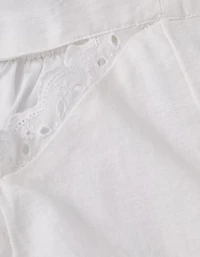 Robe mi-longue ajourée à encolure carrée AE