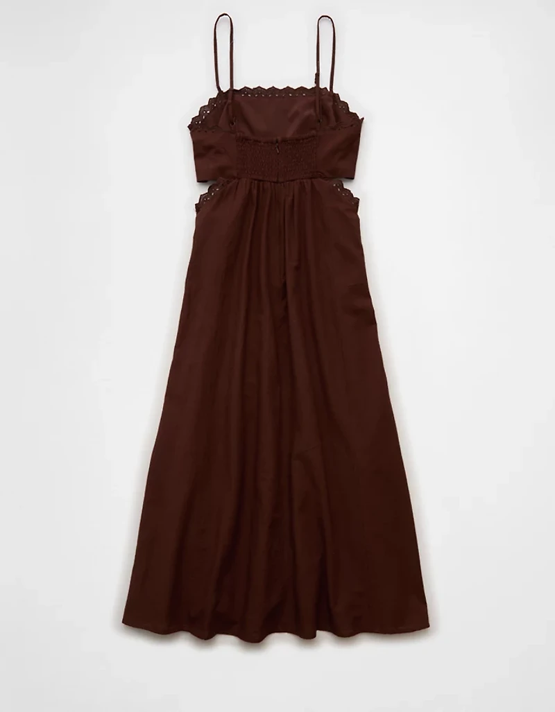 AE Square-Neck Cutout Midi Dress