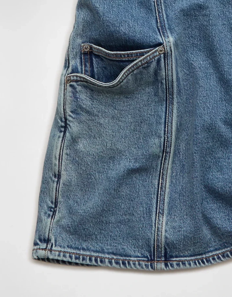 Minirobe en denim à encolure dégagée AE