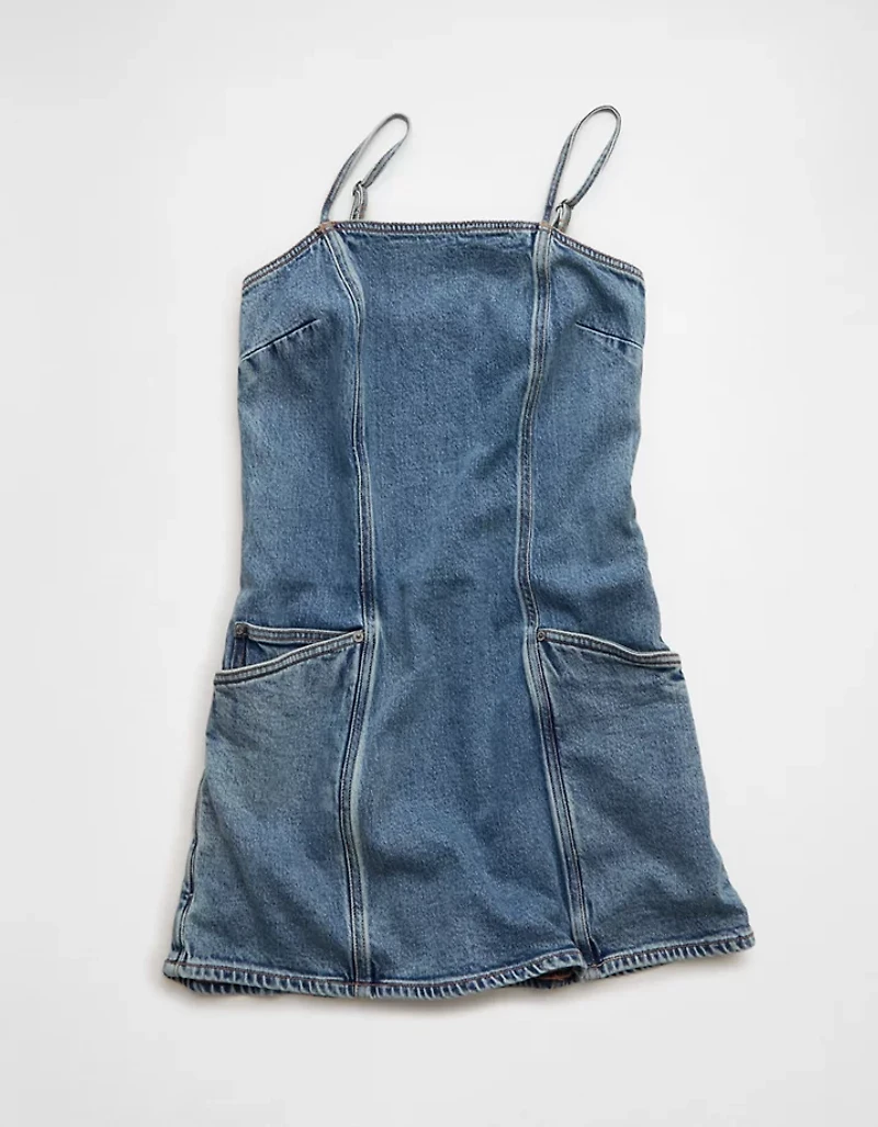 AE Scoop Neck Denim Mini Dress