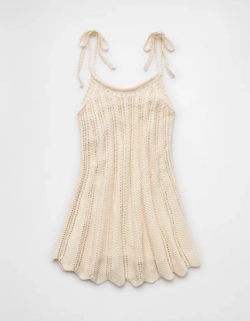 AE Tie-Strap Sweater Mini Dress