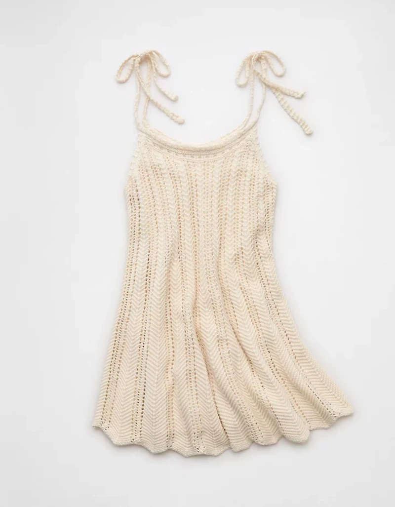 AE Tie-Strap Sweater Mini Dress