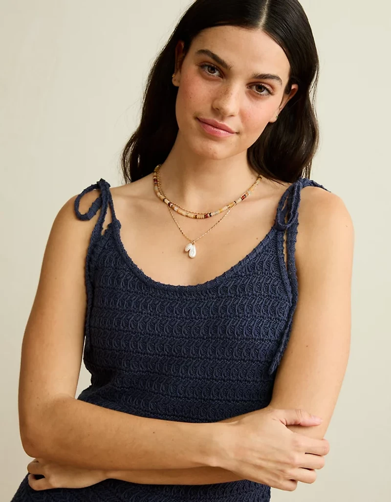 AE Tie-Strap Sweater Romper