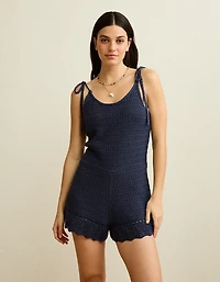 AE Tie-Strap Sweater Romper