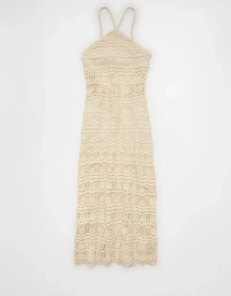 AE Halter Sweater Midi Dress