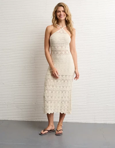 AE Halter Sweater Midi Dress